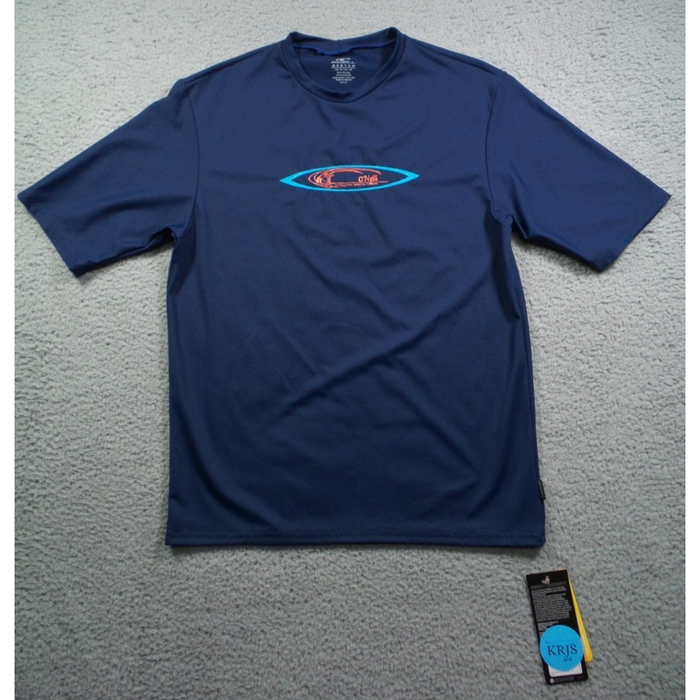 ONeill Shirt Mens Size Medium Navy Blue Skins Graphic‎ Short Sleeve Rash Tee NWT